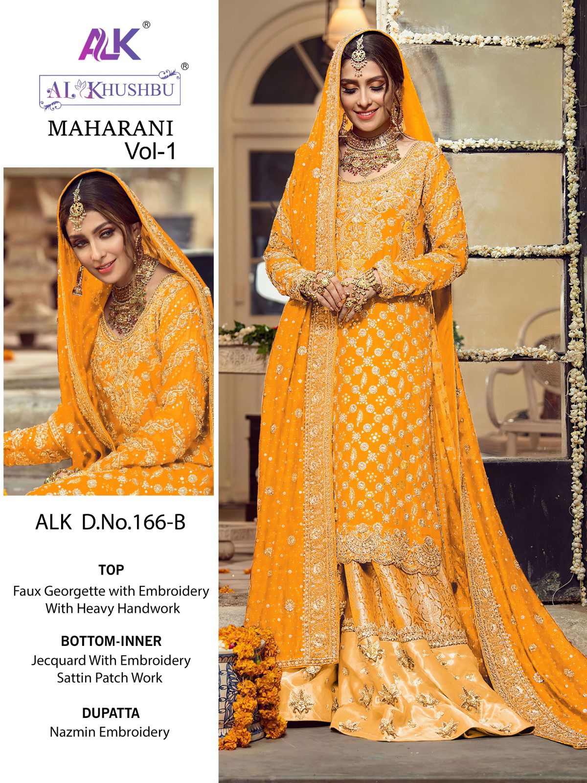 Alk Khushbu Maharani Vol Wholesale Georgette Wedding Pakistani Suit